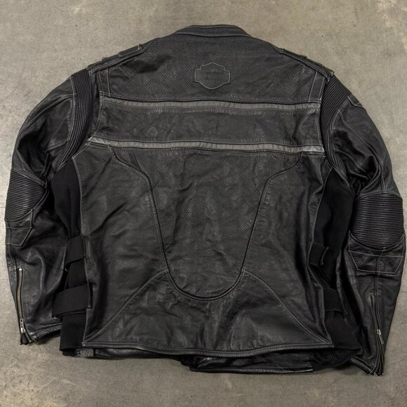 Authentic Harley Davidson Men S.W.A.T. HDMC Black Leather Jacket 3XL NWOT - Picture 4 of 14
